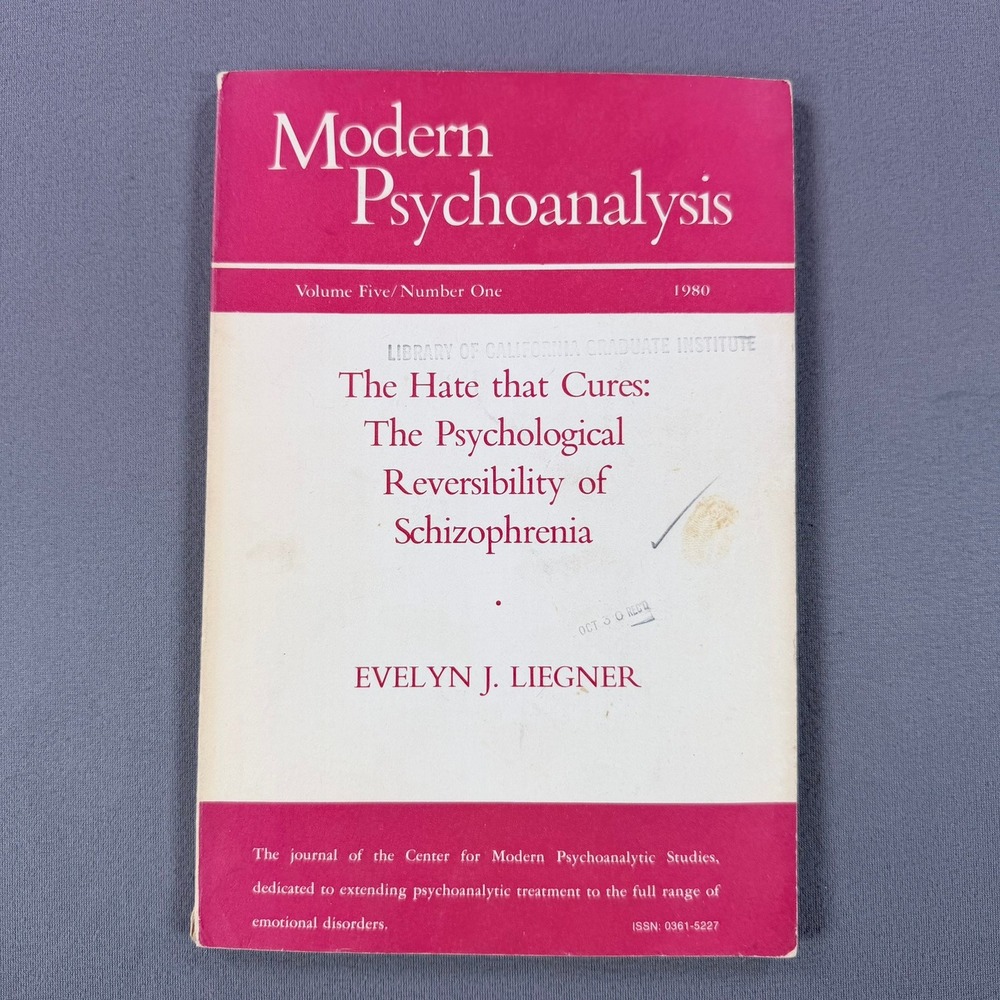 Modern Psychoanalysis Vol 5 No 1 Evelyn Liegner SoftBook 1980 Psychology Journal